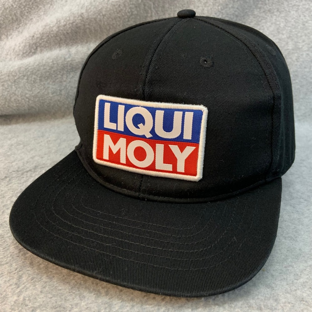 Liqui Moly Patch Mens Black Liqui Moly Hat Adjustable Snapback OSFM
